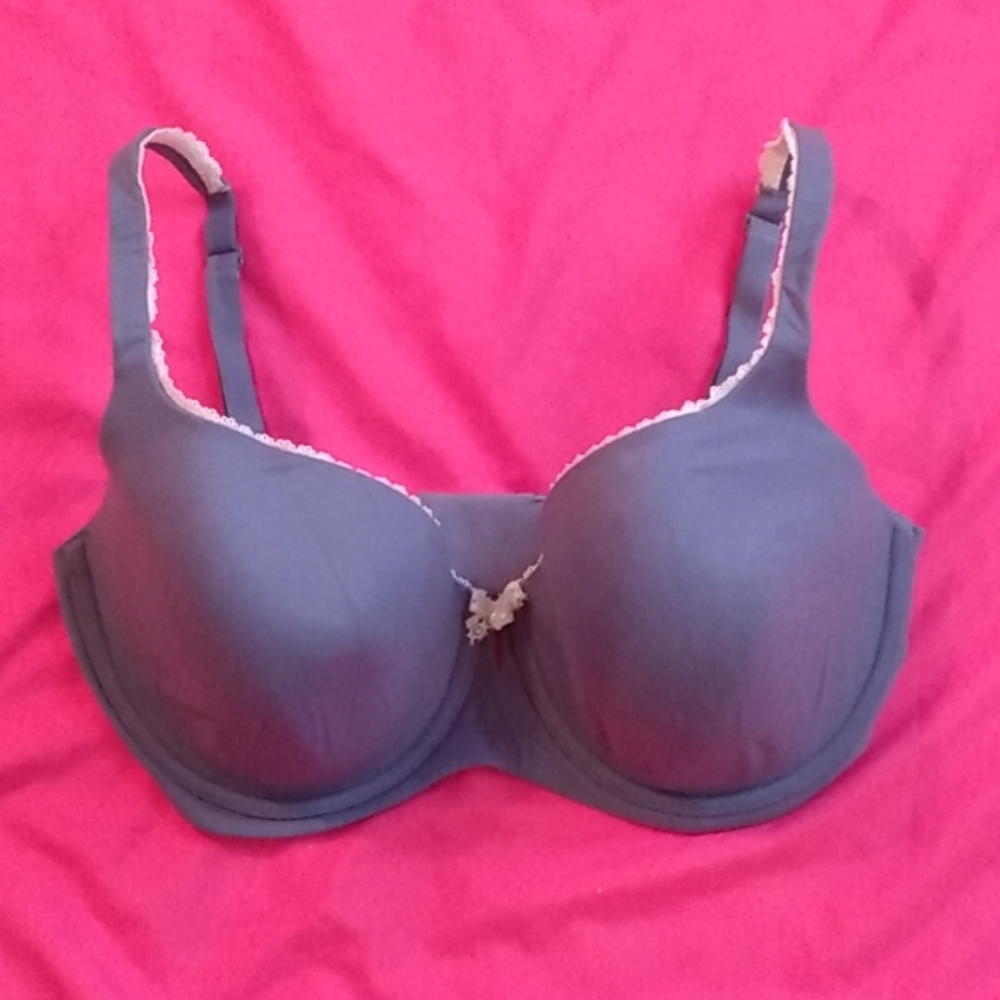 Victoria's Secret, Body by Victoria, lightly lined, blue bra size 34 DDD.
